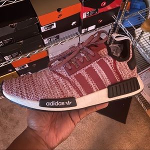 Adidas NMD R1 Collegiate Burgundy/White/Black Mesh